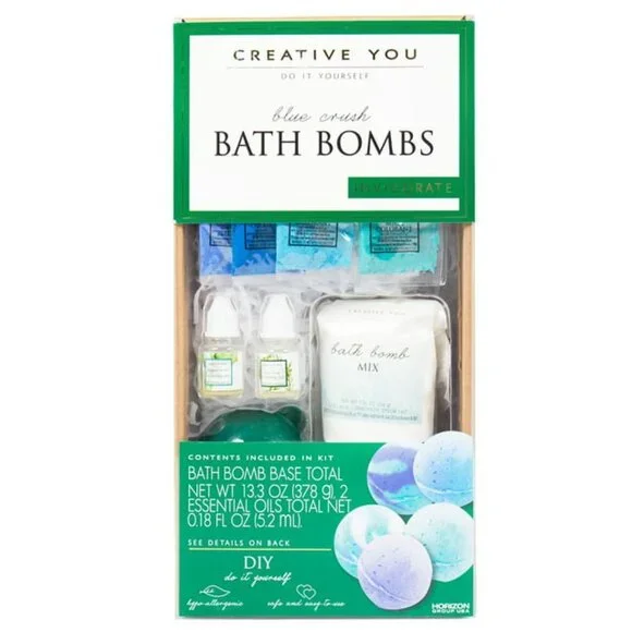 Creative You D.I.Y. Blue Crush Peppermint Bath Bombs Set Create & Customize