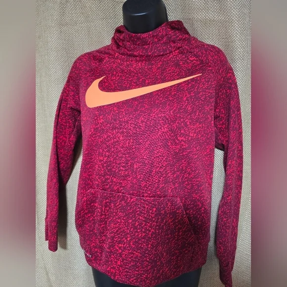 Nike Red and Orange Hoodie