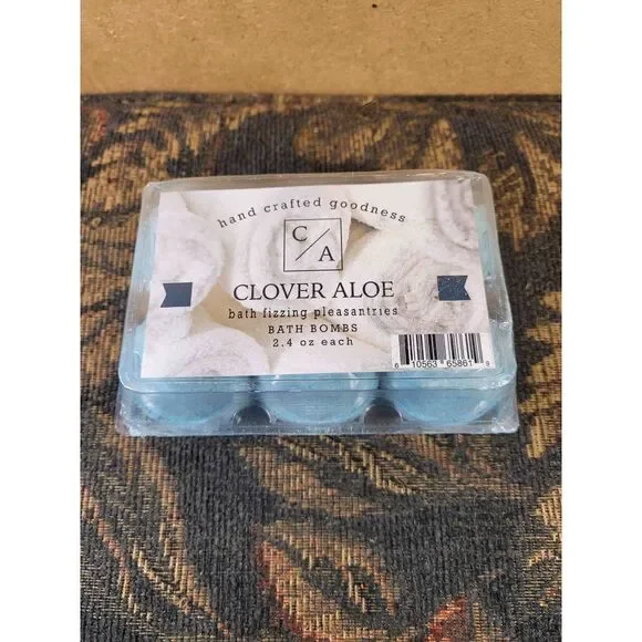 Clover/Aloe Bath Fizzies Pleasantries Bath Bombs- NIP