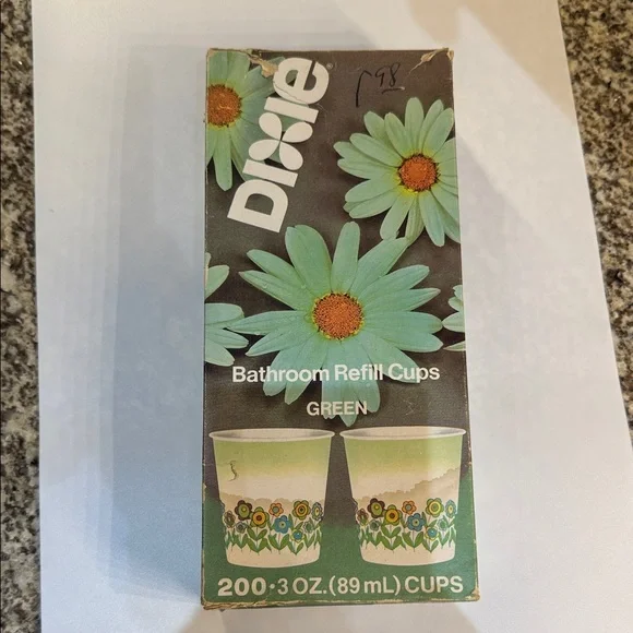 Dixie Bathroom Refill Cups - Green Floral