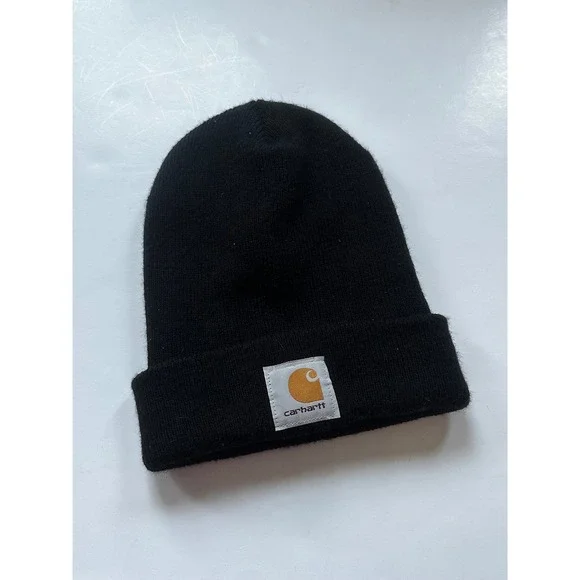 Carhartt‎ A18 BLK Acrylic Watch Hat Beanie Black Made in Canada One Size