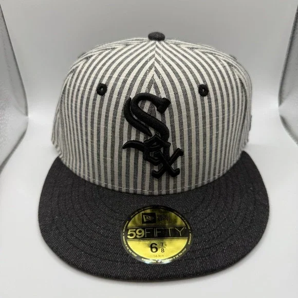 New‎ Era 59FIFTY Chicago White Sox Fitted Striped Seersucker Fitted Hat 6 7/8