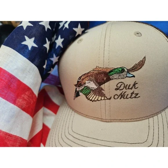Duck‎ Hunting Hat Duck Nutz Decoy Anchors Mesh Snapback EMBROIDERED Mallard NEW