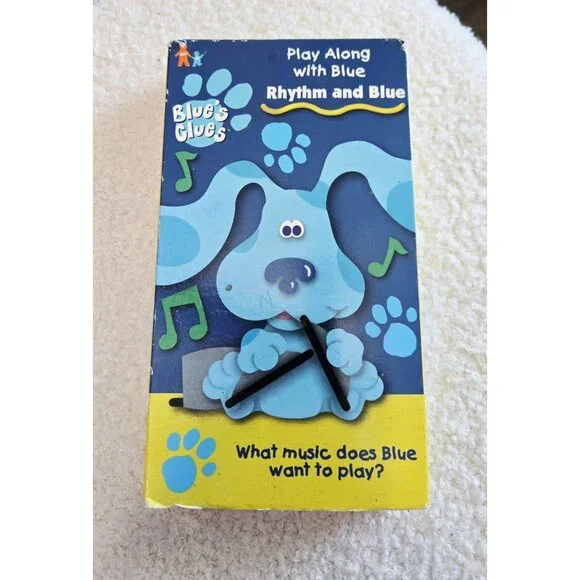 Blues Clues Play Along with Blue Rhythm & Blues VHS Tape 1999 Orange Tape