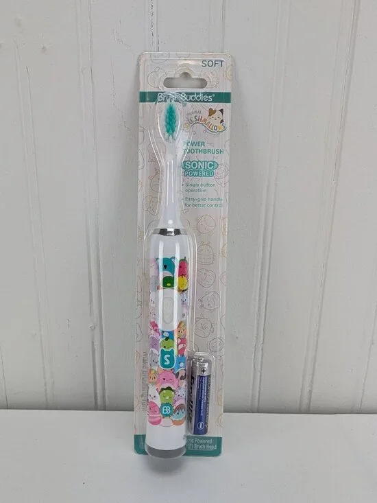 Brush Buddies Original Squishmallows Sonic Powered Toothbrush Handle Soft New