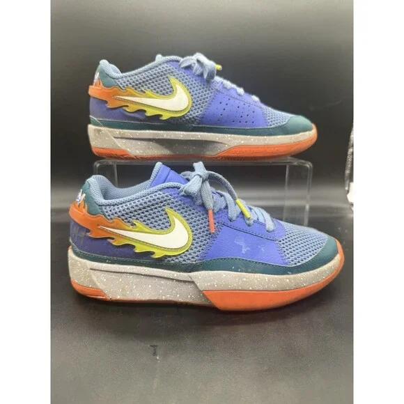 Nike JA 1 Backyard BBQ GS Boys Shoe Size 5Y Blue FN4398-400 Preowned