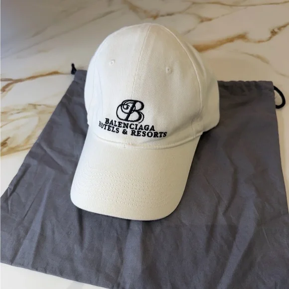 Balenciaga White Logo Cap