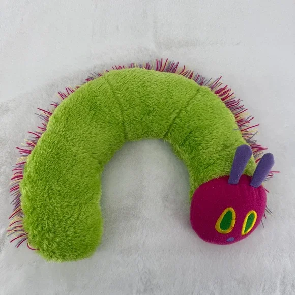 The World of Eric Carle Very Hungry Caterpillar Neck Pillow Kids Green Plush 13