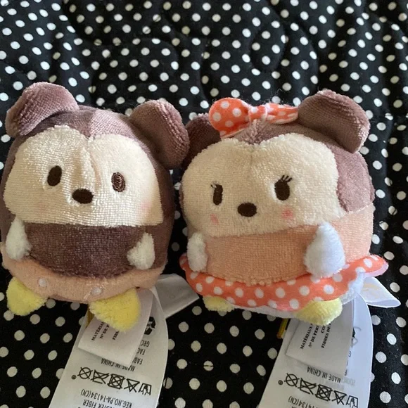 Ufufy Plush (S) Set of 2 Minnie and Mickey, new without tags!