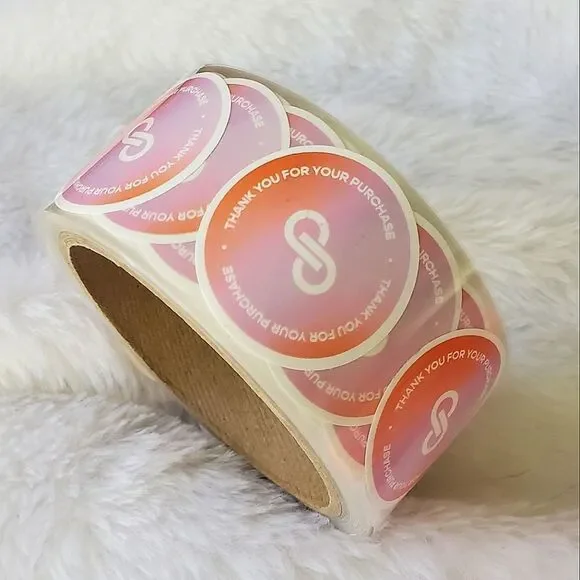 Roll of 300 Thank you for your Purchase P Posh logo stickers