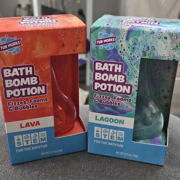 Bath Bomb Potions- Lava & Lagoon! Fizzes, Foams And Bubbles! Brand New