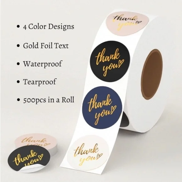 Buy 2 and get 1 free Stickers 3 rolls*Thanks you* Labels