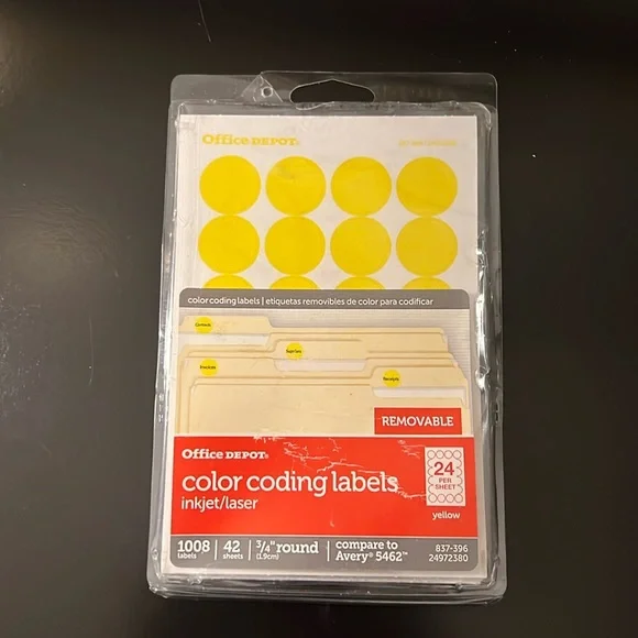 Office Depot Color Coding Labels