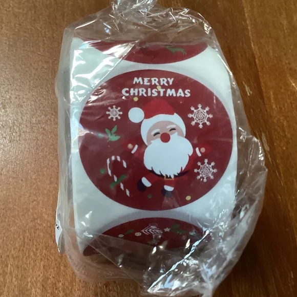 Merry Christmas Stickers 1.5” New 500 pieces