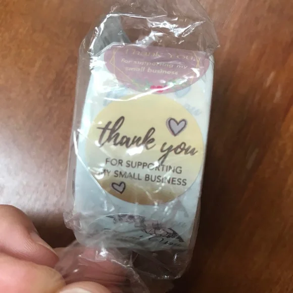 Thank You Stickers, 500 pieces, waterproof labels, 1” x 2.5 cm