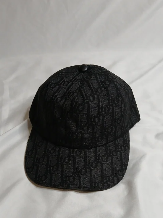 Dior Black Monogram Baseball Cap