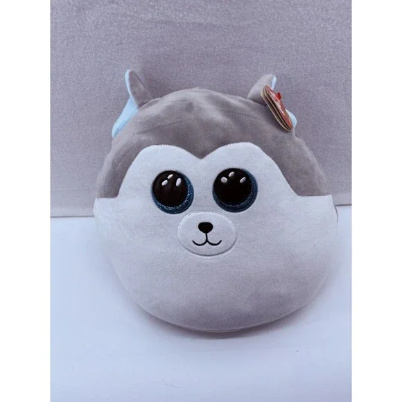 TY Squish-A-Boos Plush - SLUSH the Husky Dog Squishy Toy 16 Inch Large Has Tag‎