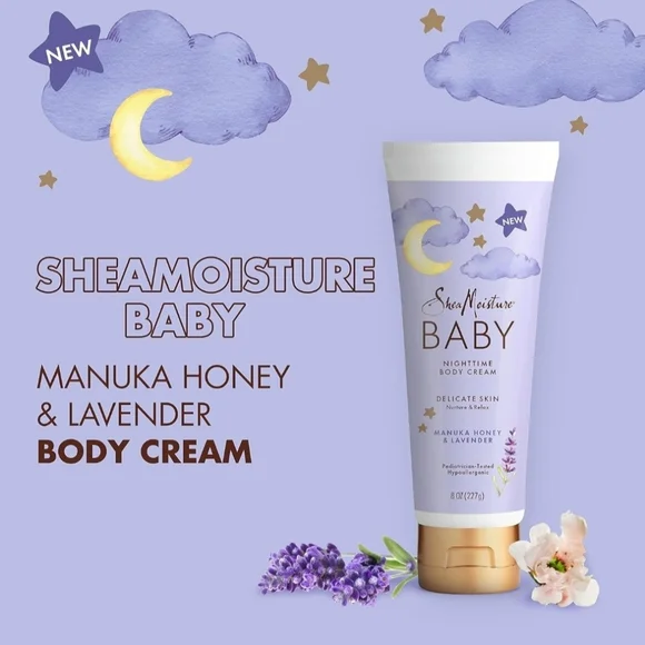 (2) new SheaMoisture Baby Moisturizer Manuka Honey & Lavender for Delicate Hair