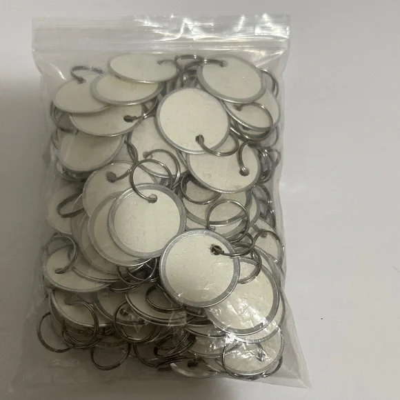 100 Pieces Metal Rimmed Key Tags Round Paper Tags