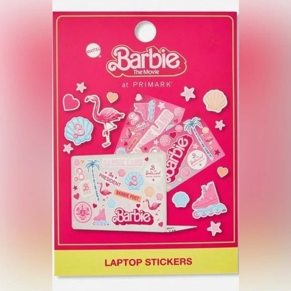 Primark - Barbie The Movie laptop stickers