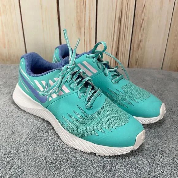 Nike Star Runner (GS) Running Shoes Size 3.5Y Blue Green BV6368-400