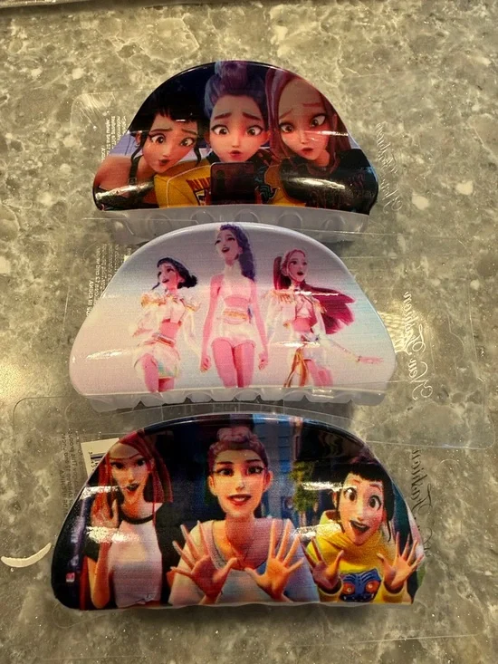 K POP Hair Clips 3 Set