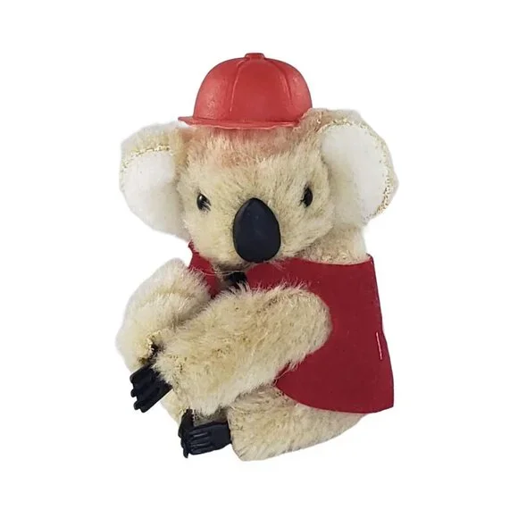 Vintage Australia Koala Flag Vest Clip On Plush Toy