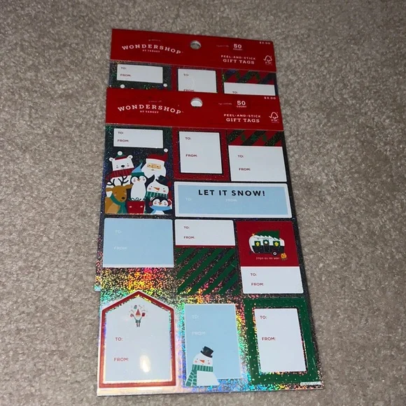 Nwt 100pc peel & stick gift tags