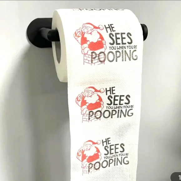 5 Rolls of Santa Claus Funny Toilet Paper