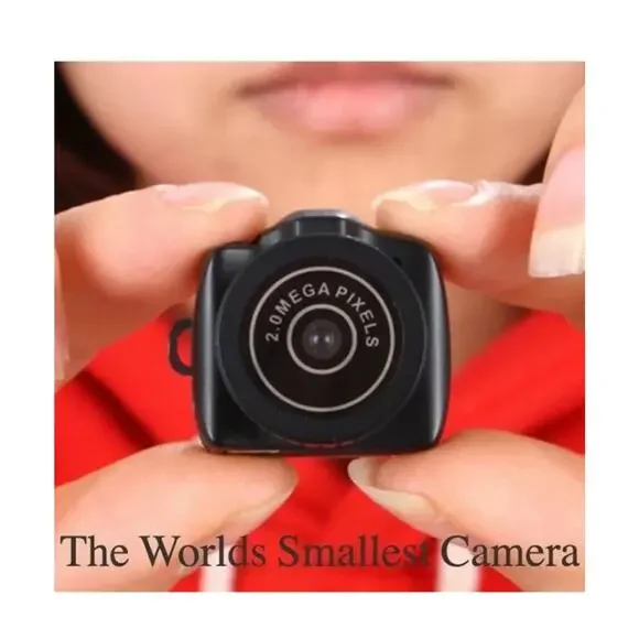 THE WORLDS SMALLEST CAMERA, VIDEO, AUDIO, PHOTOS, LOOP RECORDING, W/32GB STORAGE