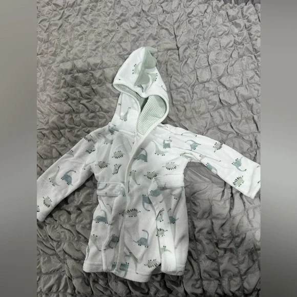 Dinosaur Print Baby Hooded Onesie