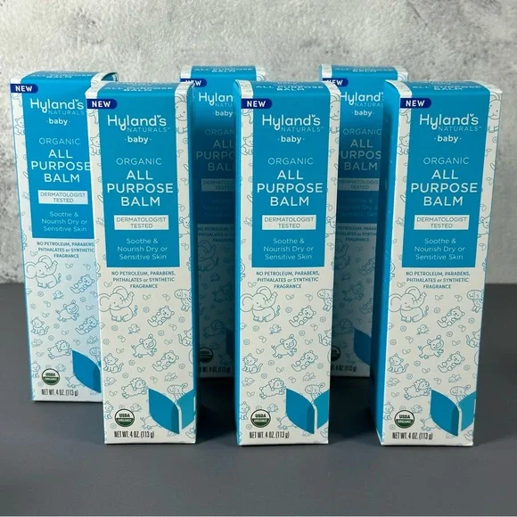 Hyland's Baby Organic ALL PURPOSE BALM 4 oz ea LOT of 6 SEALED TUBES