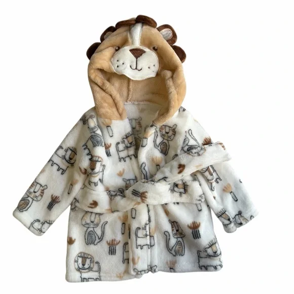 Adorable Lion Hooded Baby Robe