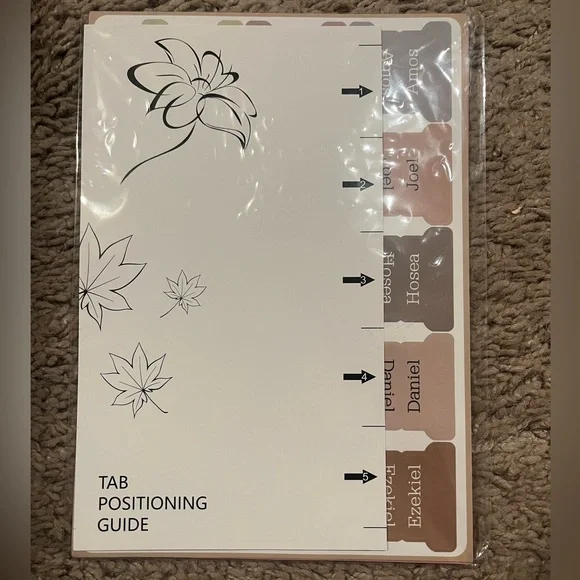 Tab Positioning Guide with Brown and Gray Tabs