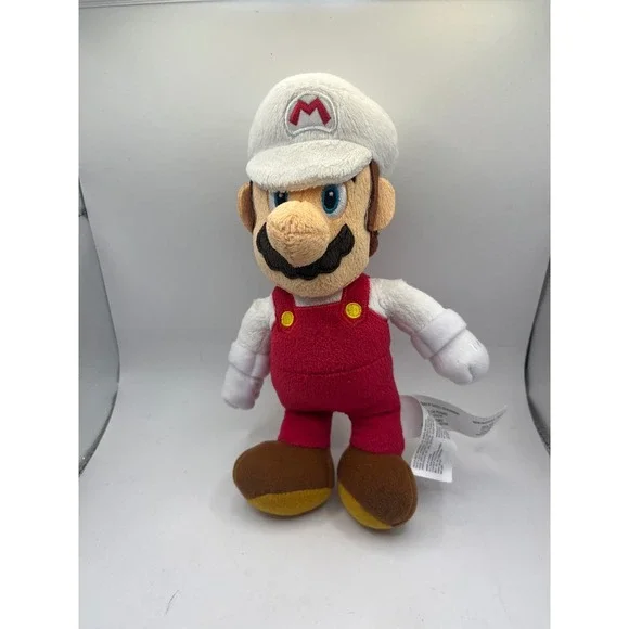 Super‎ Mario Fire Mario Plush Stuffed Toy Nintendo Fireman Character