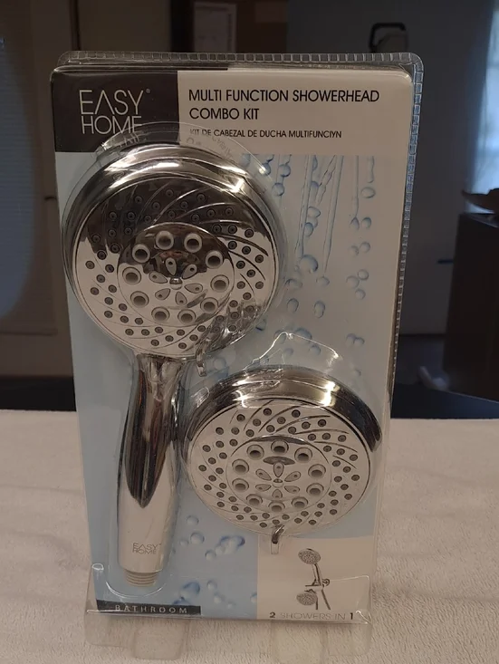 EASY HOME Chrome Multi-Function Showerhead Combo Kit - Chrome