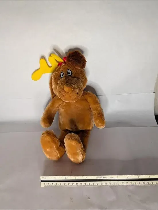 Kohl's Cares Max Dog Medium Plush Stuffed Toy Dr Seuss Christmas Brown Antler