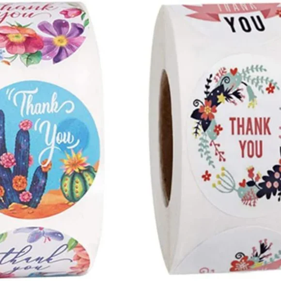 3/$15 - NEW! 50 Count THANK YOU Stickers - 1