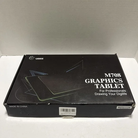 Ugee Black Graphic M708 Pen Graphic Tab 10x6in USB 8192 Levels 5080LPI