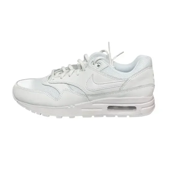 NIB! Nike Air Max 1 (GS) White Athletic Sneaker - Youth 7 / Women 8.5