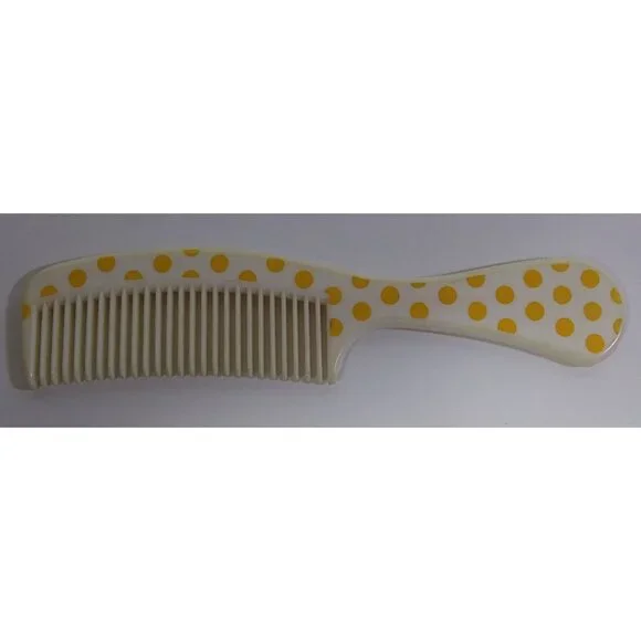 Disney Avon Minnie Mouse Comb 6in Polka Dot 1990 Hair Vintage Yellow White Girls