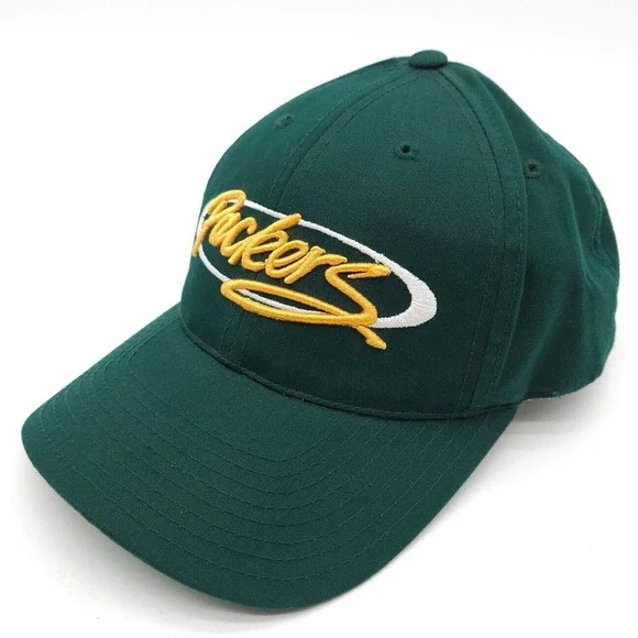 Vintage Green Bay Packers Snapback Hat Embroidered NFL Football Cap Unisex Adult