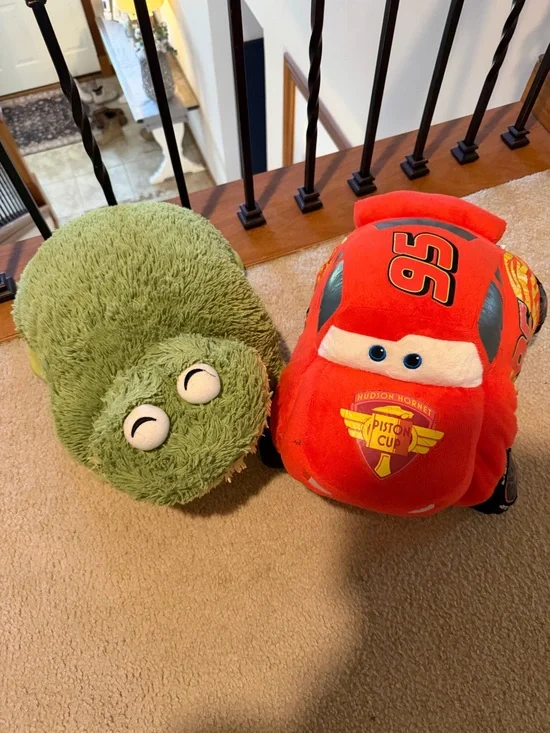 My Pillow Pets Bundle – Lightning McQueen & Green Turtle Plush Pillows