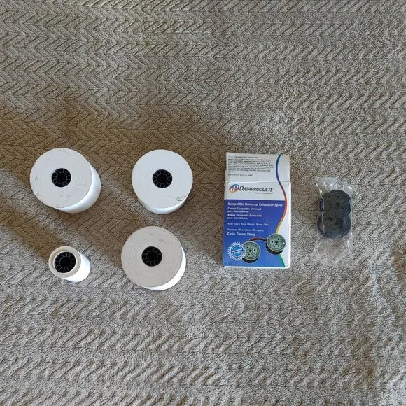 Calculator Spool + Paper rolls FOR SHARP QS2760H-2 Color ribbon printer