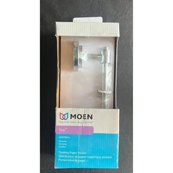 Moen Iso Pivoting Toilet Paper Holder Chrome DN0708CH Modern Bathroom Accessory‎