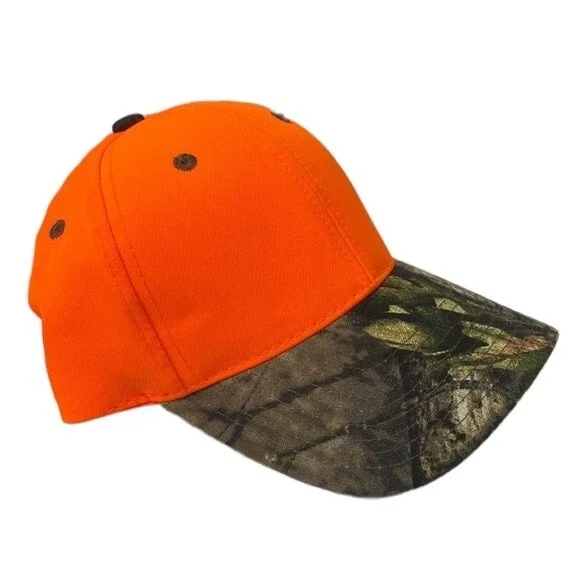 Mossy Oak Camo Hat Neon Orange Cap Hunter Game Trucker