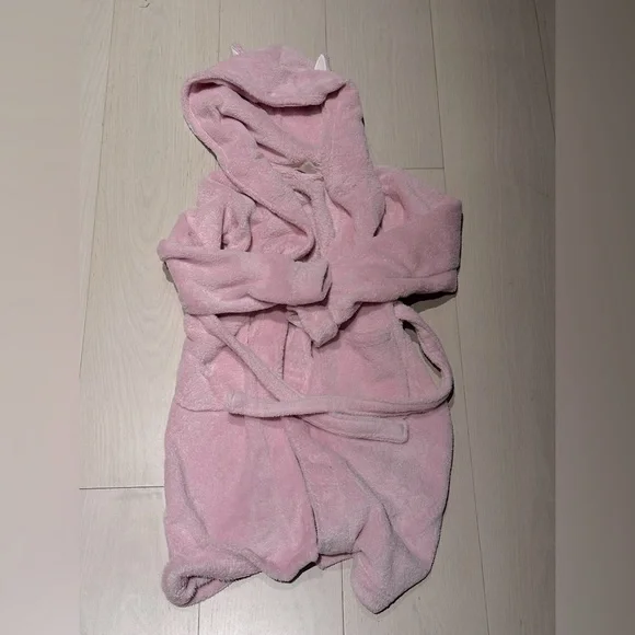 Pink bath robe - girls large