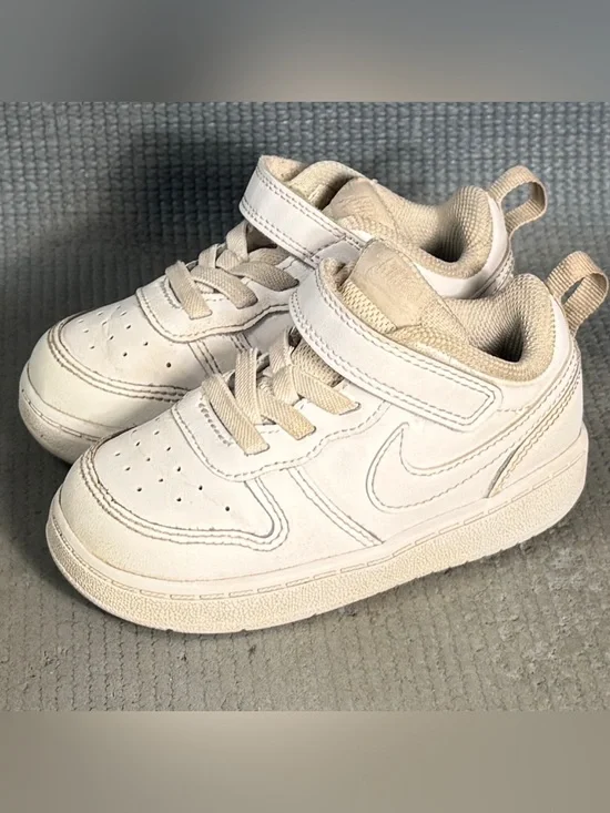 Nike Court Borough Low 2 Toddler White/White BQ5453-100 Size 7C