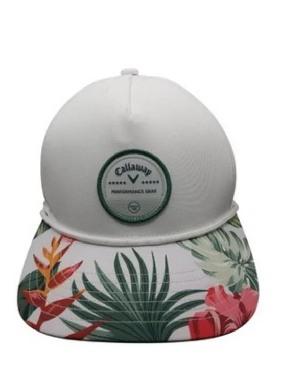 Callaway Aloha Collection Bogey Free Tropical Adjustable Woven Baseball Hat Cap