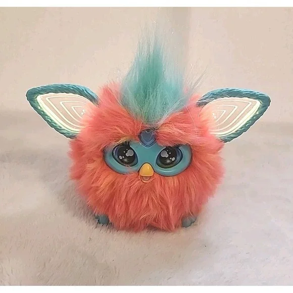 2023 Hasbro Furby Interactive Plush - Coral - Works - Moving Light Up‎ Ears Toy